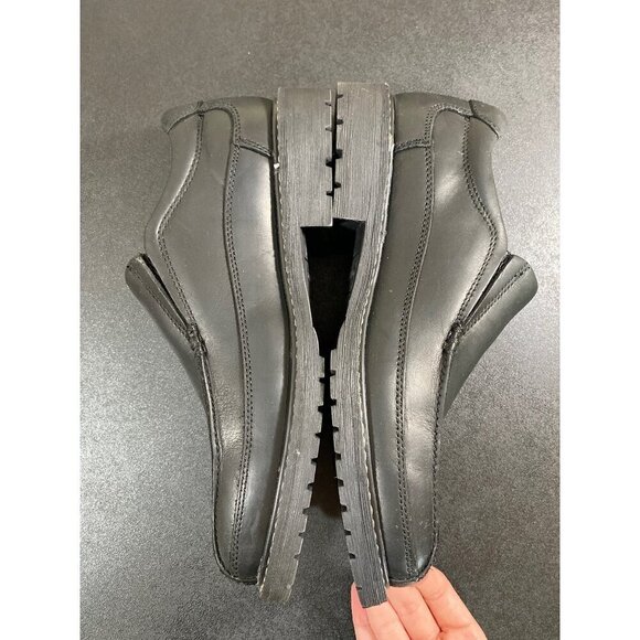 G.H. Bass Slip On Black Leather Loafers Shoes Mens 7 D Womens 9 D Academia - Picture 4 of 9